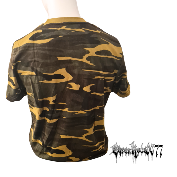 Camouflage T-Shirt, "Ehrenkodex77", Schriftzug gestickt